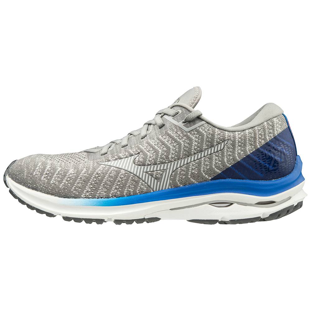 Zapatillas Running Mizuno Wave Rider 24 WAVEKNIT™ Hombre Gris/Blancas Comprar NHMY-58179